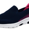 Skechers Women's Go Walk 5-Prized Sneaker, Navy/Pink, 9.5 M US