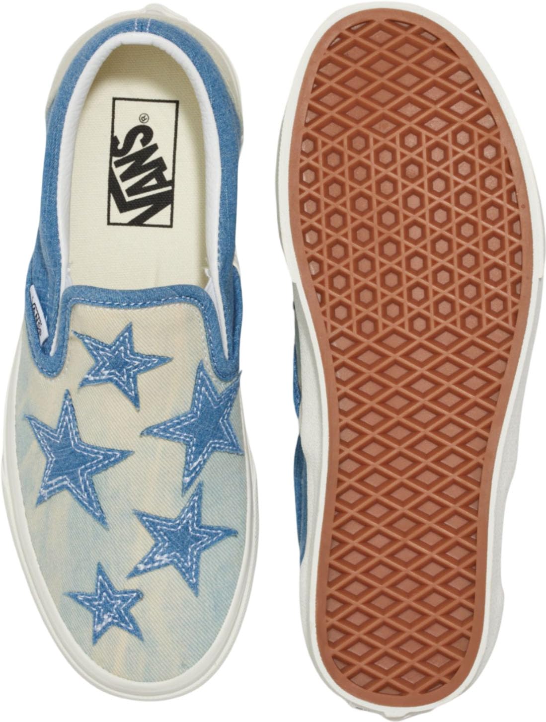 Vans - Unisex Classic Slip-On Shoes, Color Starry Night Denim, Size: 4.5 D(M) US Mens / 6 B(M) US Womens