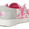 HEYDUDE Girl's Wendy Funk Y Cowgirl Bling Pink Cow/Silver Size 4 | Youth's Shoes | Youth Slip-on Loafers | Comfortable & Light-Weight