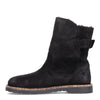 Shearling Suede Leather Black Birkenstock Uppsala
