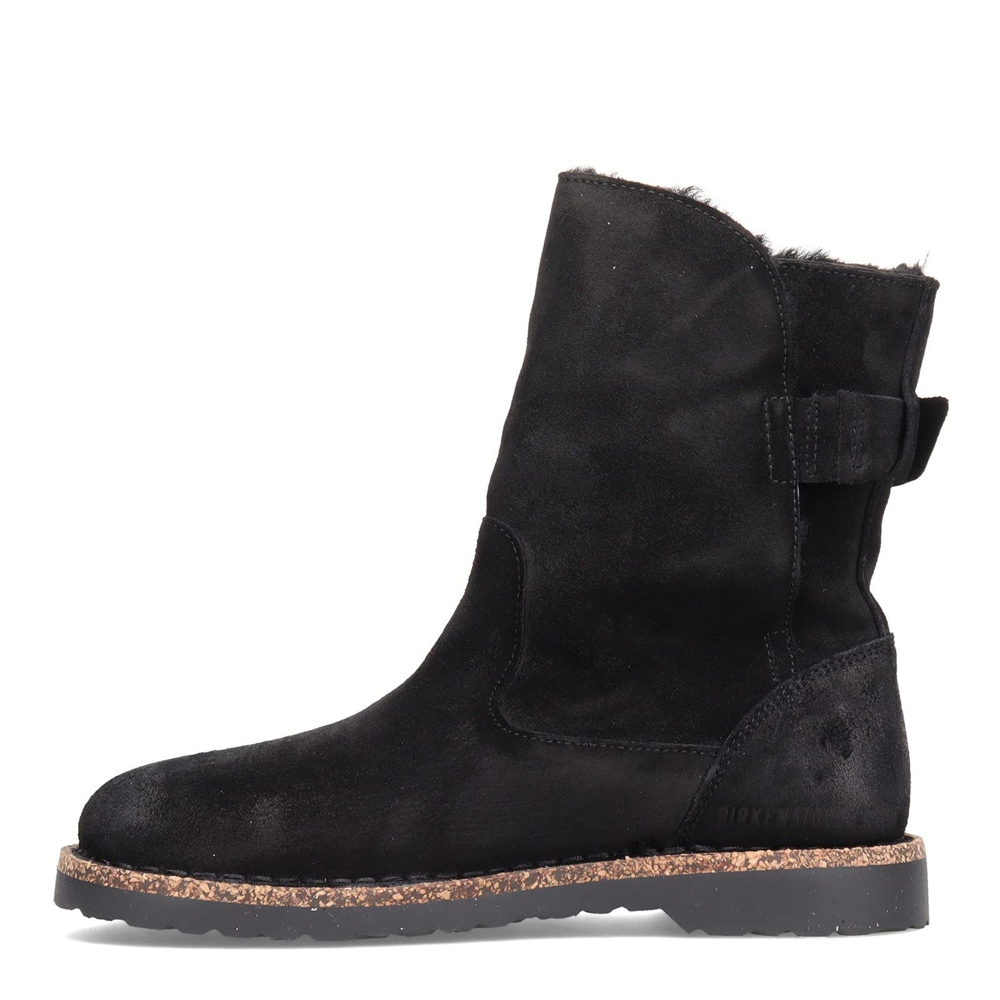 Shearling Suede Leather Black Birkenstock Uppsala