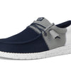 HEYDUDE Men's Wally Tri Varsity Mesh Navy/Grey 12 Medium