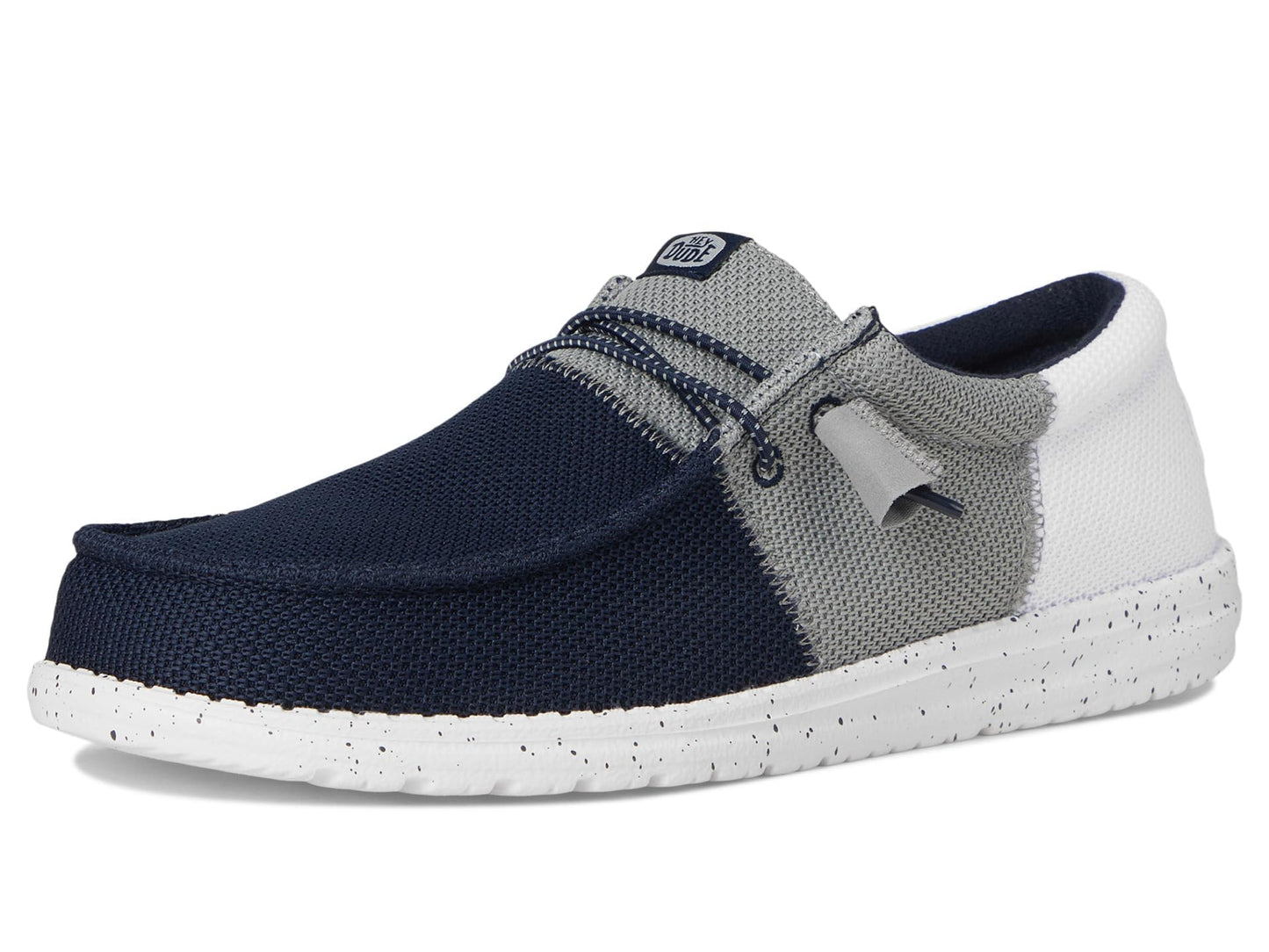 HEYDUDE Men's Wally Tri Varsity Mesh Navy/Grey 12 Medium