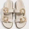 SCHUTZ Women's Olga Sporty Slides, Oyster, 7.5 Medium US