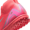 Nike Jr. Mercurial Superfly 10 Academy Little/Big Kids' TF High-Top Soccer Shoes (FQ8310-800, Ember Glow/Aurora Green) Size 6