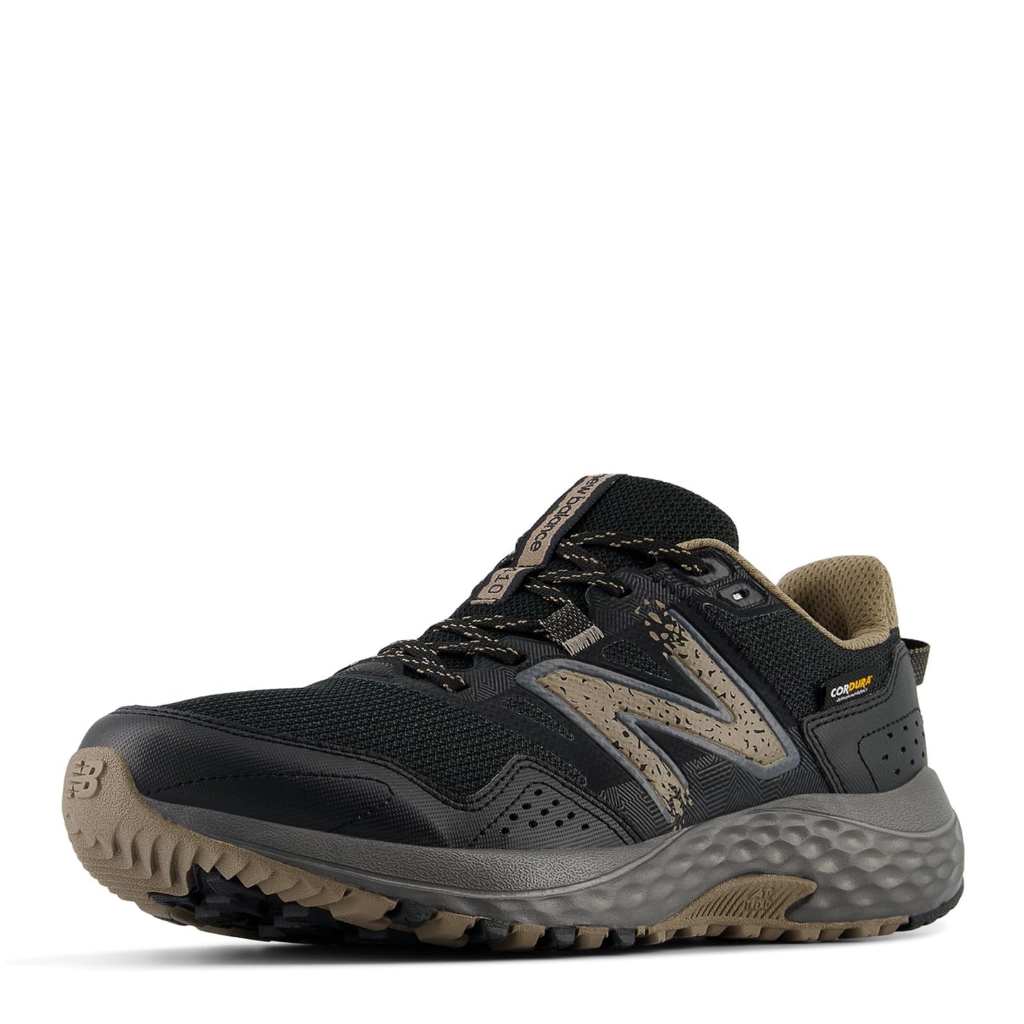 New Balance Men's 410 V8 Trail Running Shoe, Black/Magnet/Mushroom, 7 W
