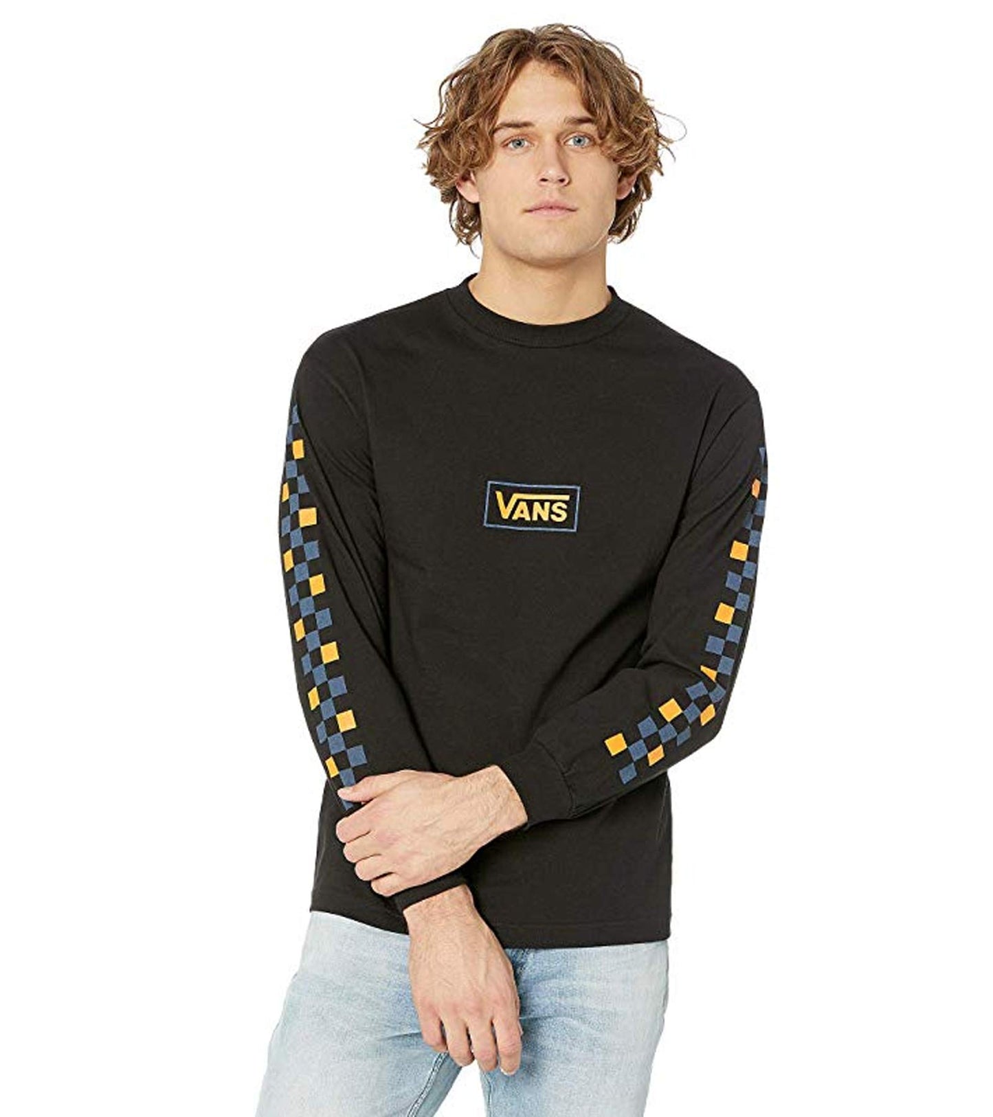 Vans Mens Multibox Long Sleeve T Shirt (Medium, Black)