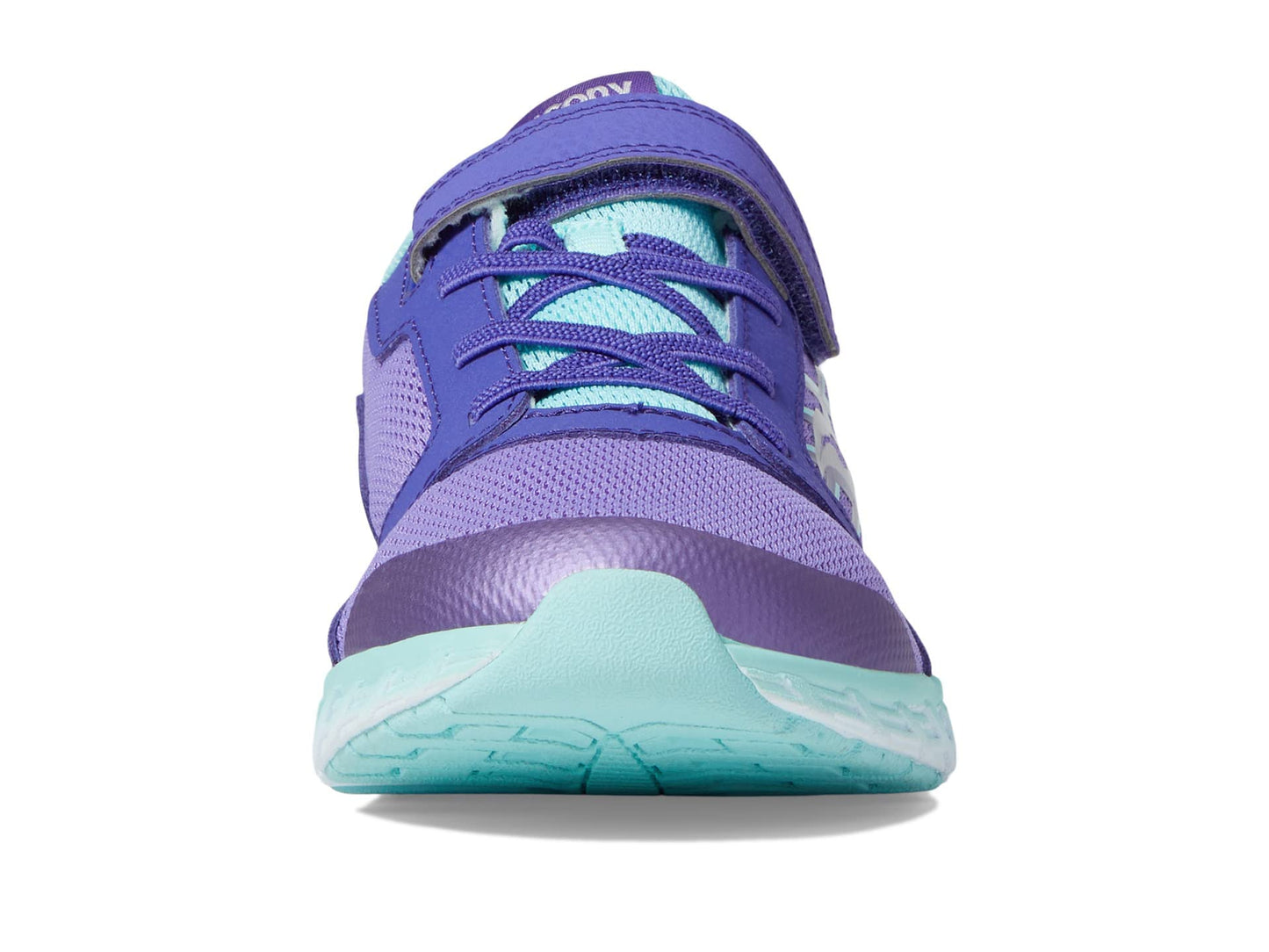 Saucony Wind Alternative Closure 2.0 Running Shoe, Purple/Turq, 4 US Unisex Big Kid