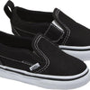 Vans - Toddler Slip-On V Shoes with Fastner, Color (Canvas) Black/True White, Size: 6.5 M US Toddler