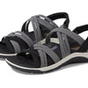 Skechers USA Reggae Cup-Smitten By You Women's Sandal, 8 B(M) US, Black-White