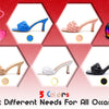 Braided Sandals For Women Heeled Sandals Slip On Stiletto Heels Slides Casual Shoes Square Toe Backless Chunky Woven Leather Strappy Dress Pumps Mules Summer Party Beach Non-Slip Xi Blue 6