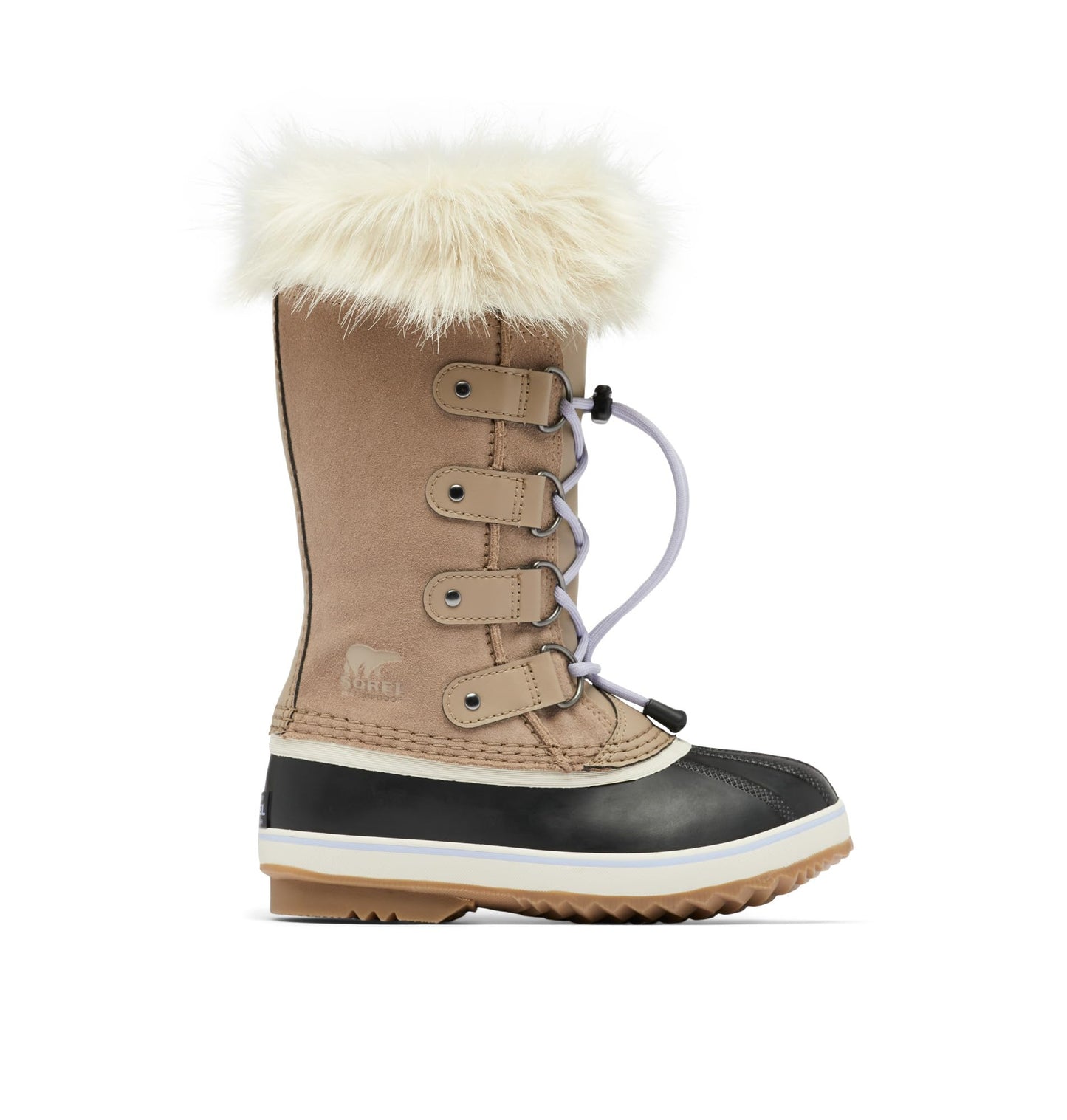 Sorel Youth Unisex Youth Joan of Arctic Waterproof Boots - Omega Taupe, Gum 2 - Size 2