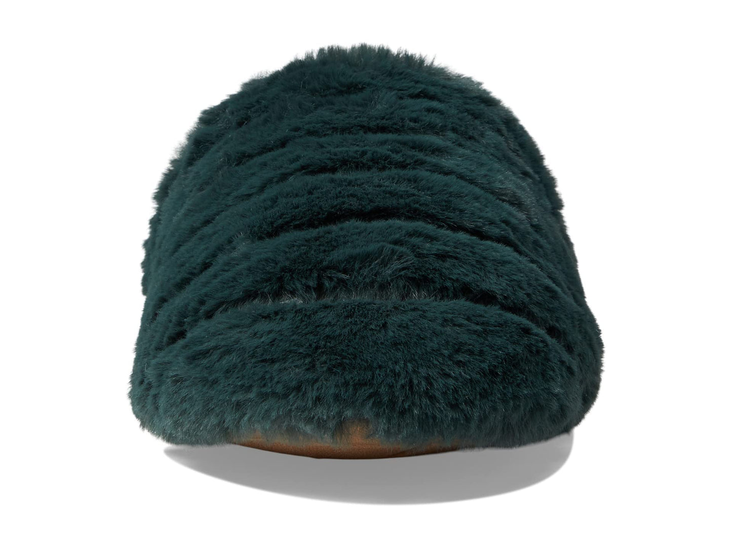 Madewell Quilted Scuff Slippers in Recycled Faux Fur Deep Forest 10 M