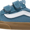 Vans - Toddlers Old Skool V Sneakers with Fastner, Color Blue/True White, Size: 6 M US Toddler