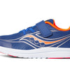 Saucony Kinvara 13 JR Running Shoe, Saphire/RED, 6 Wide US Unisex Little_Kid