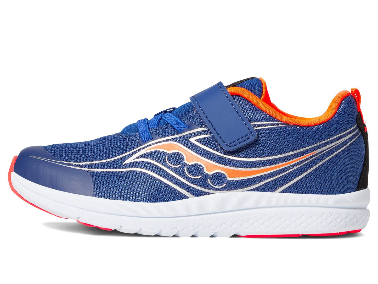 Saucony Kinvara 13 JR Running Shoe, Saphire/RED, 6 Wide US Unisex Little_Kid
