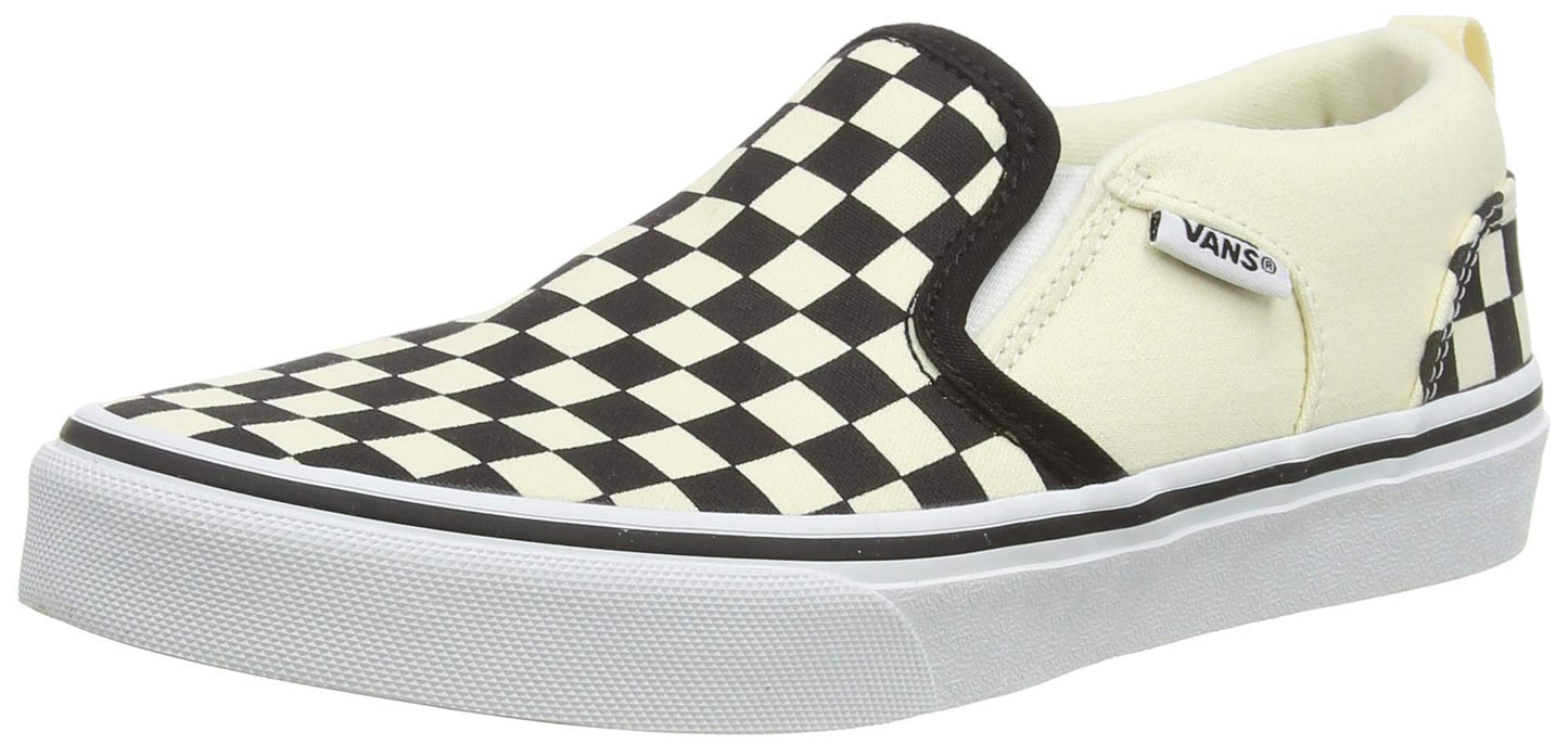 Vans Unisex Yt Asher Trainers, Checkers Black Natural, 5.5 UK, Checkers Black Natural, 5.5 UK