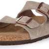 Birkenstock Classic Arizona Leather Unisex Adult Mules, Grey Taupe, 7