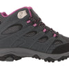 Merrell Unisex Kid's Moab 3 Mid Waterproof Hiking Shoe, Granite/Berry, 3 Wide