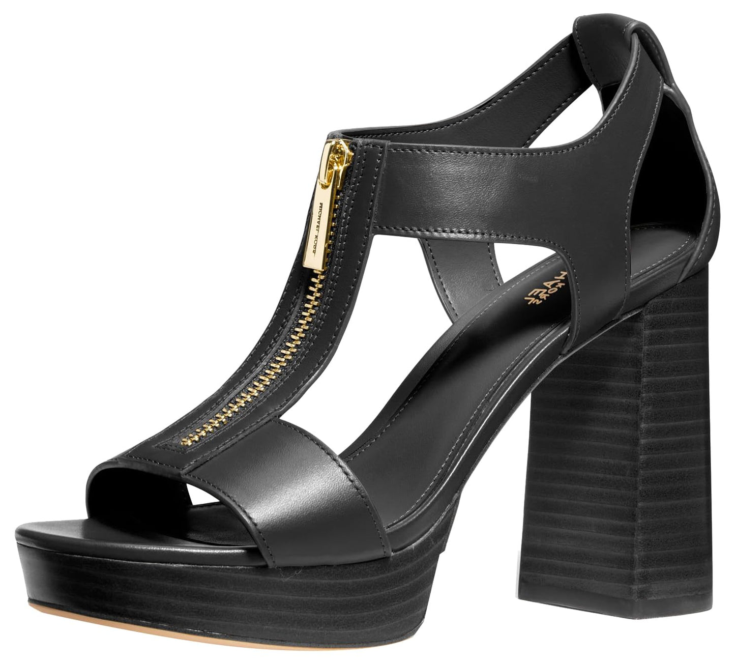 Michael Kors Women's Berkley Mid Sandal, Black, 6