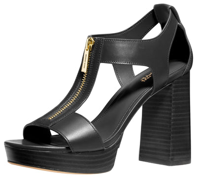 Michael Kors Women's Berkley Mid Sandal, Black, 6