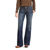 ARIAT Womens Trouser Mid Rise Stretch Lucy Wide Leg Jeans, Pacific, 18 Plus Long