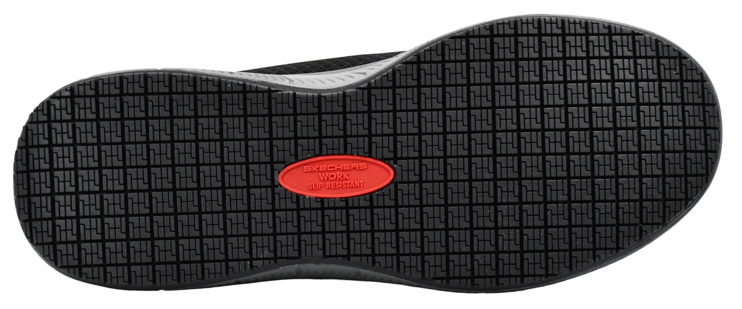 Skechers Men's Summits Colsin Sr Hands Free Slip-Ins Work Shoe, Black/Charcoal, 9.5 M US