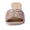 Stuart Weitzman Ruche 75 Slide Heels for Women - Shimmery Textile Upper with Slip-on Style, Festive Wear Comfortable Heels Poudre 9.5 B