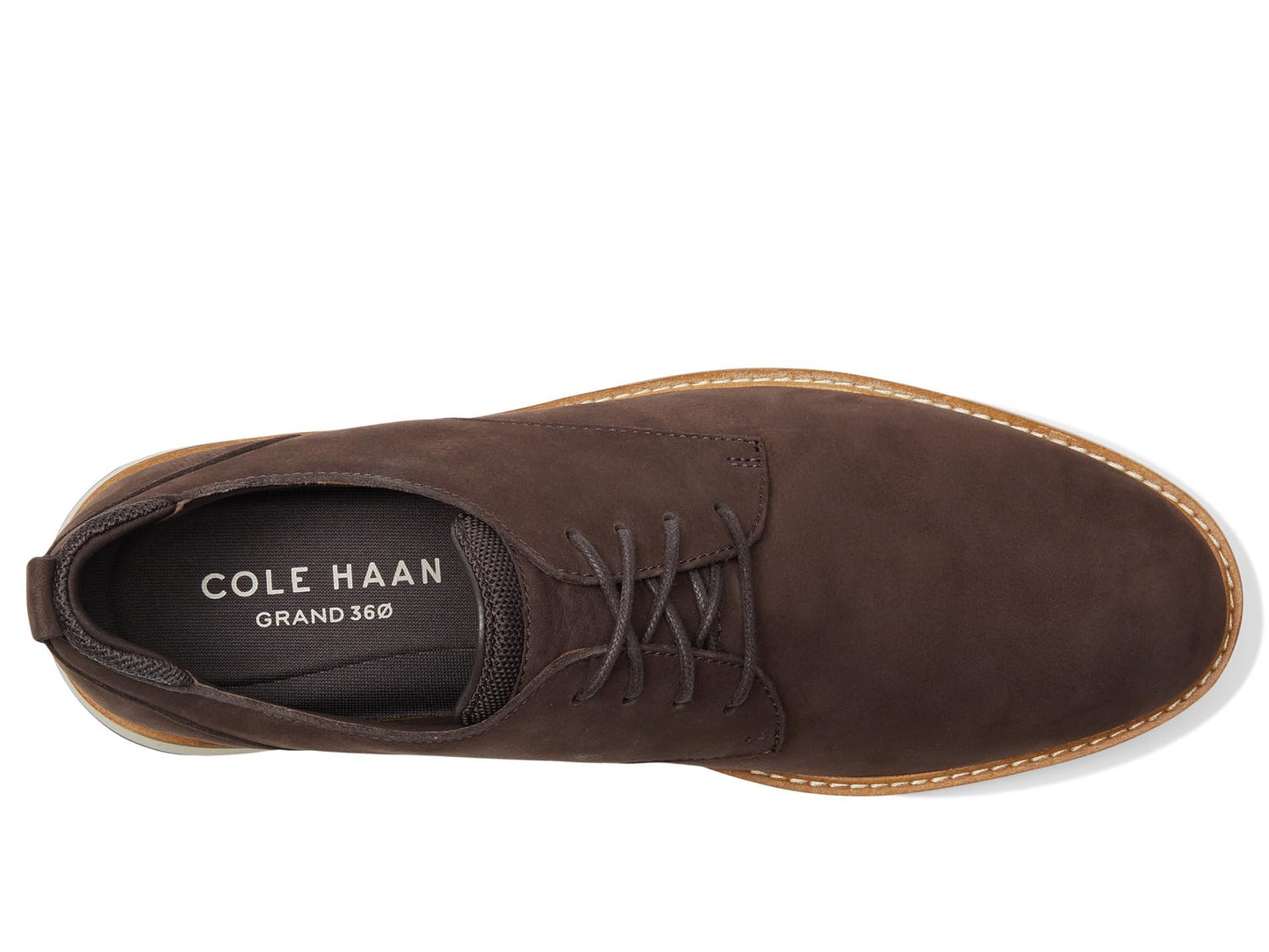 Cole Haan Men's Osborn Grand 360 Plain Toe Oxford Dark Chocolate Oat Bloodstone 13 Wide