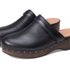 Madewell The Cecily Clog in Oiled Leather Clogs for Women - Slip-On Style Closure, and Round Toe Silhouette True Black 9 M