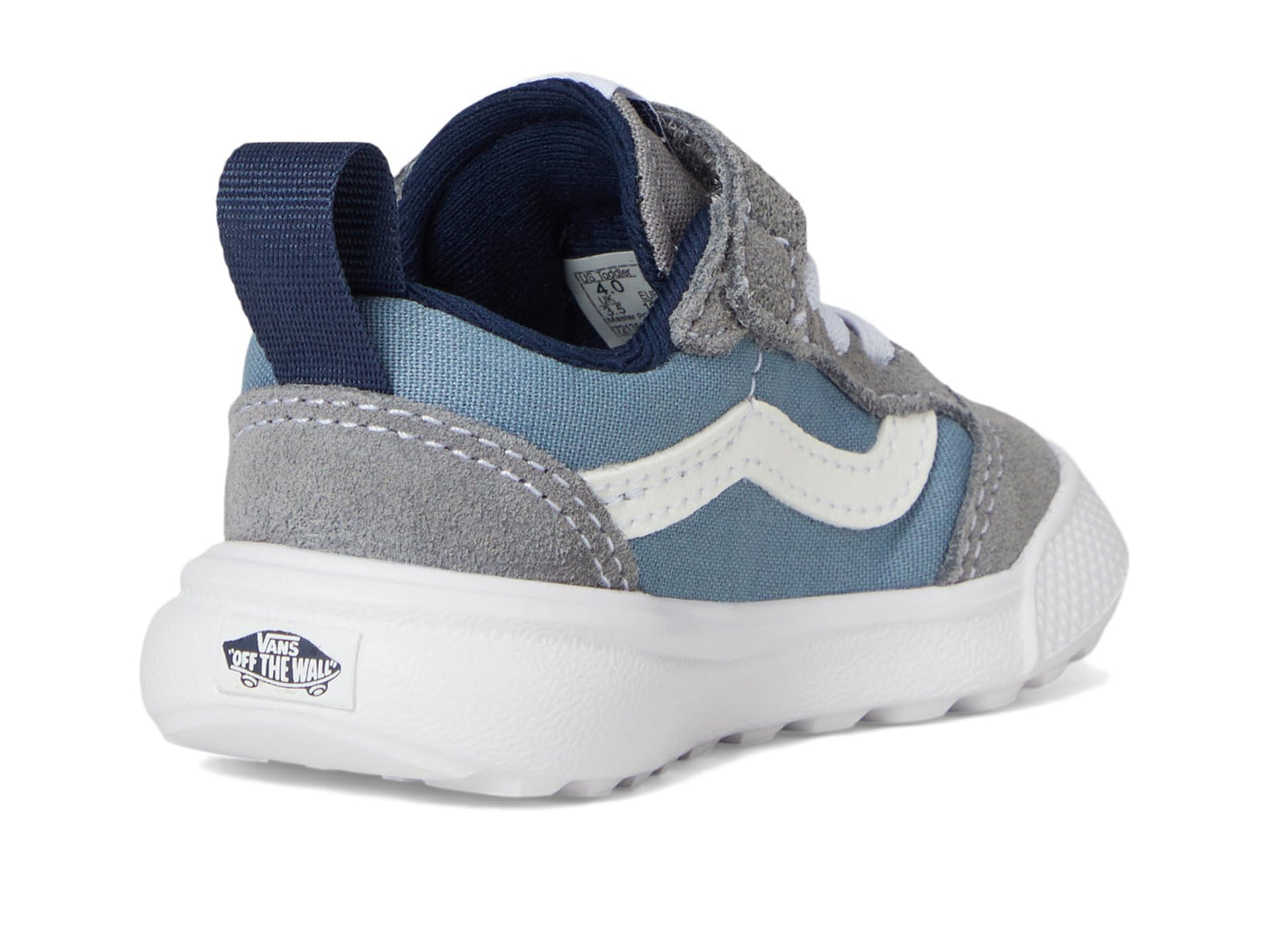 Vans Kids UltraRange 66 V (Toddler) Sneaker, Gray/White/Blue, 8 US Unisex