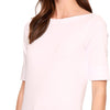 Lauren Ralph Lauren Stretch Cotton Boatneck Top White MD