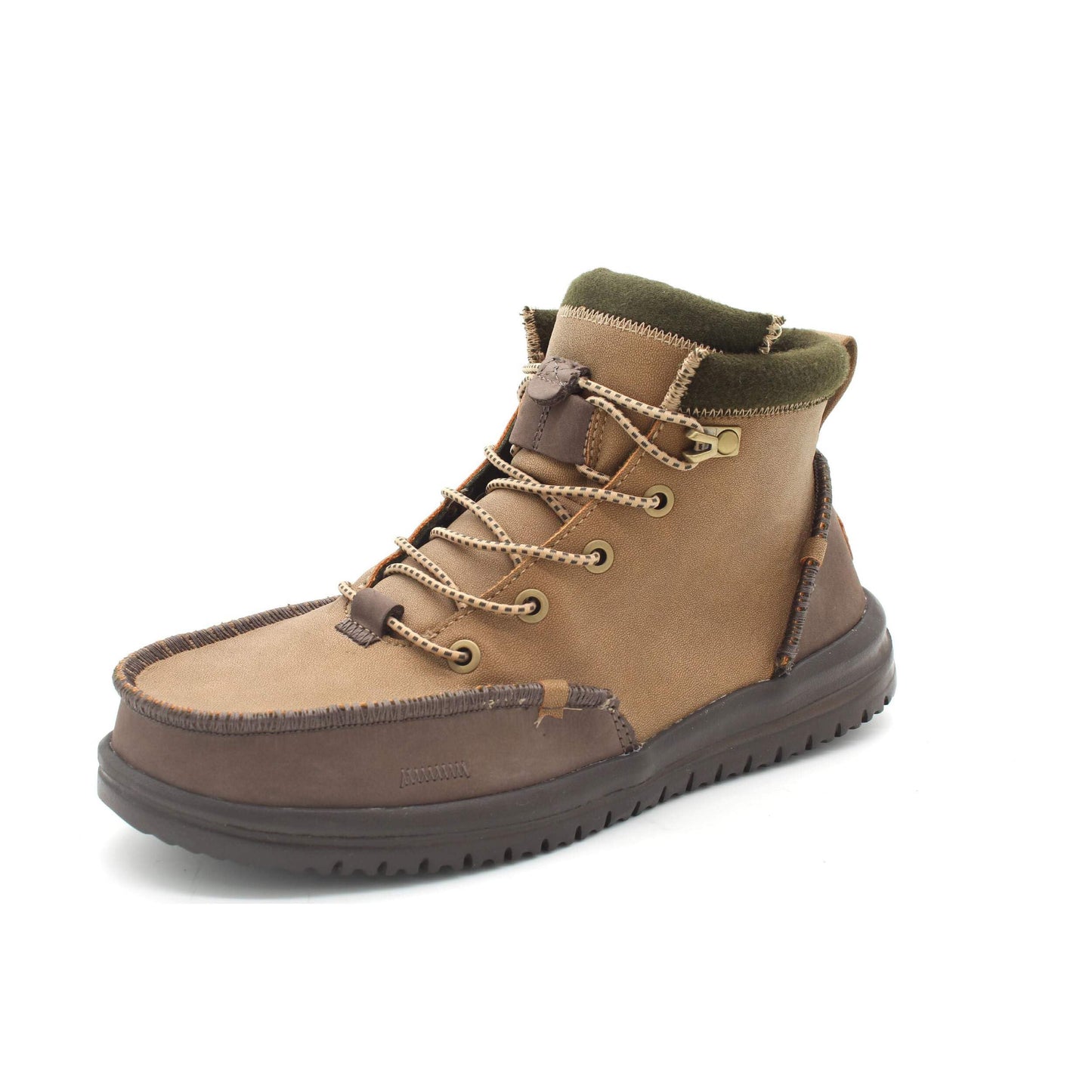 HEYDUDE Men's Bradley Classic Tumbled Nut 15 Medium