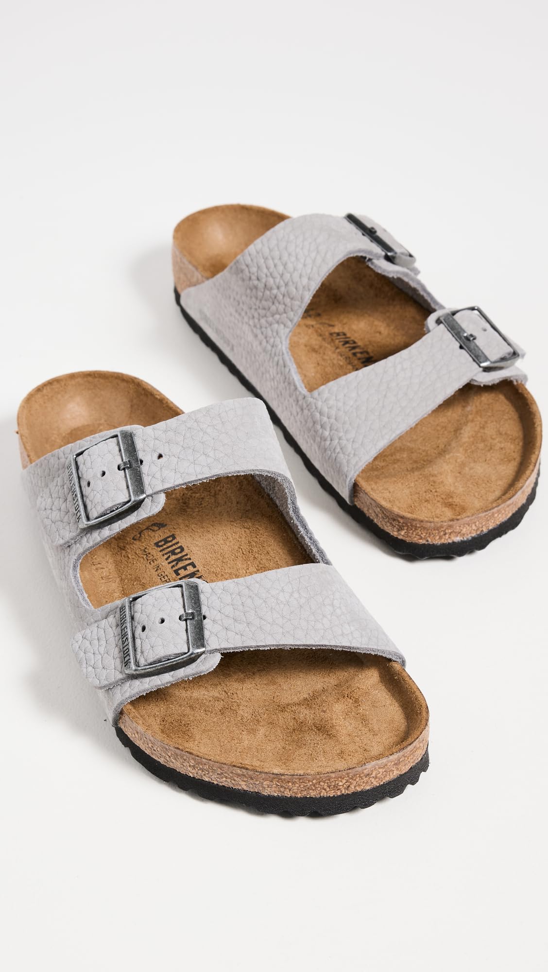 Birkenstock Men's Arizona Sandals, Desert Buck Whale Gray, Grey, 11 Medium US