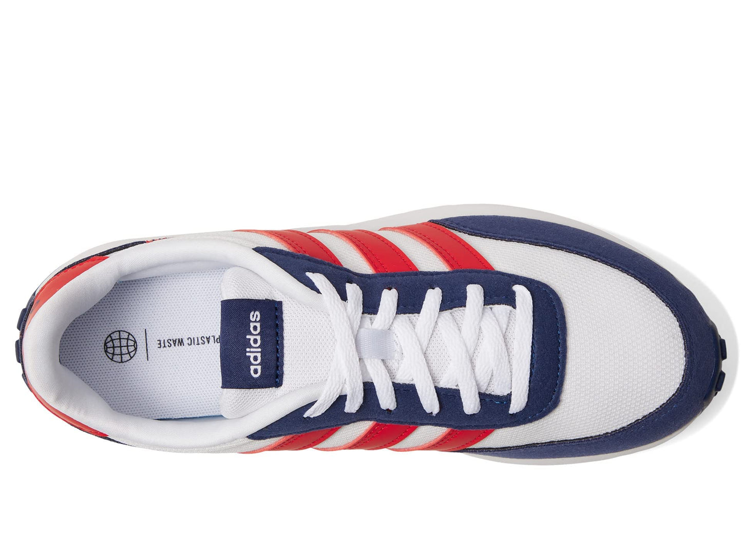 adidas Run 70s (Little Kid/Big Kid) White/Vivid Red/Dark Blue 7 Big Kid M
