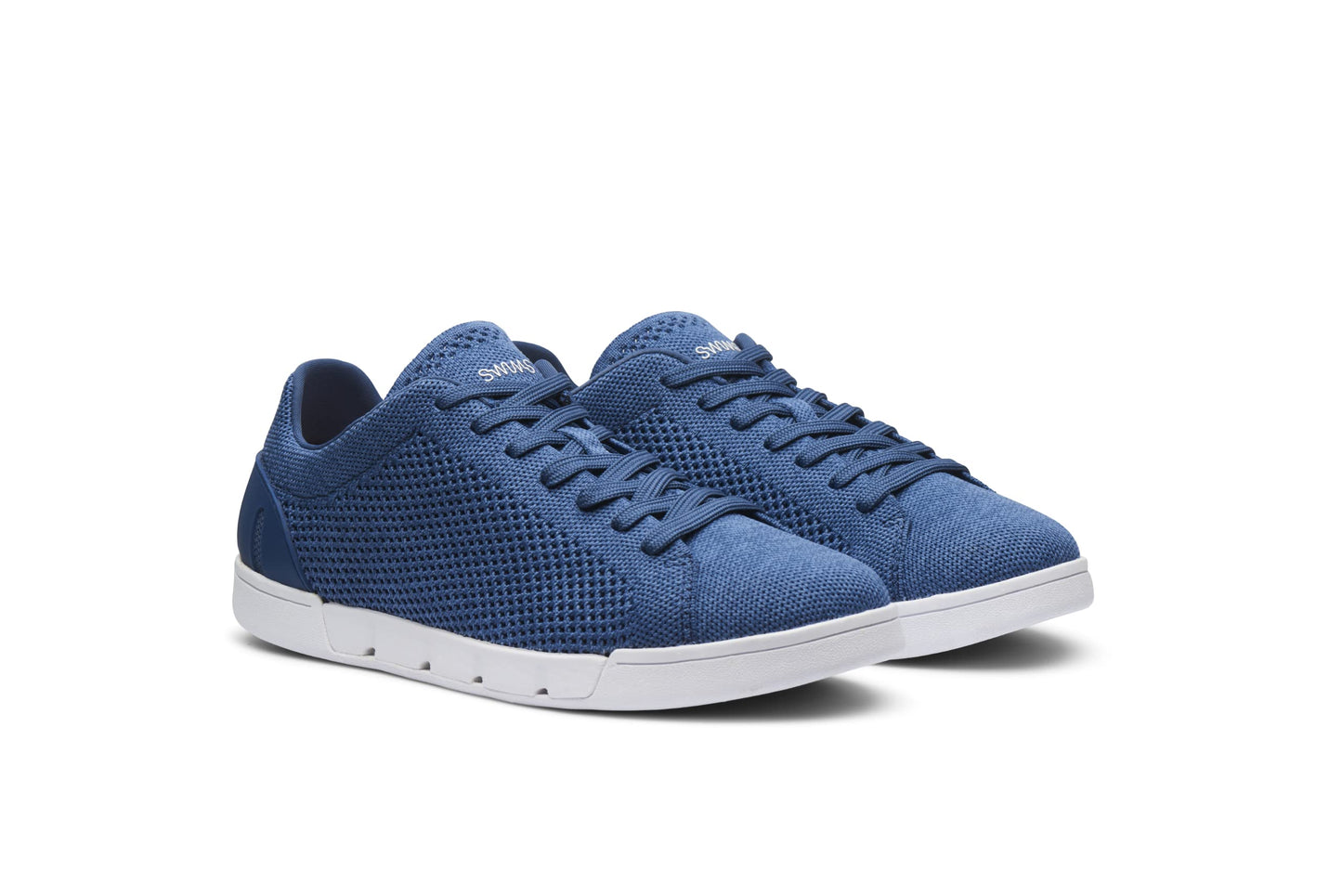 SWIMS Men's Breeze Tennis Knit Sustainable, Denim Heather, 10