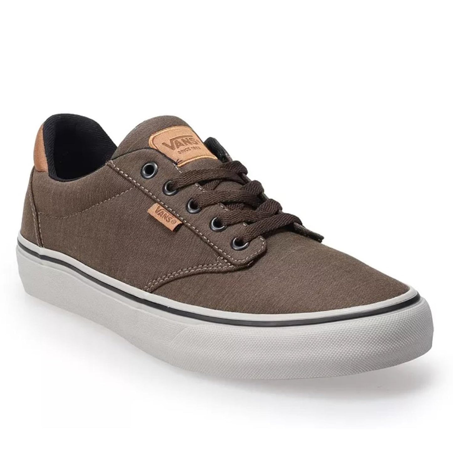 Vans Men's Atwood Deluxe Sneaker, Deluxe Textile Walnut/Grey, 11.5 M