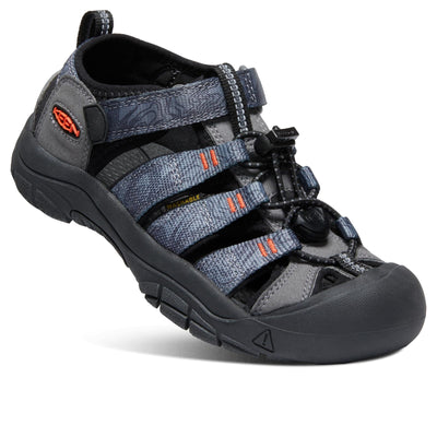 KEEN Unisex-Child Newport H2 Closed Toe Water Sandals,Steel Grey/Black,6 Big Kid