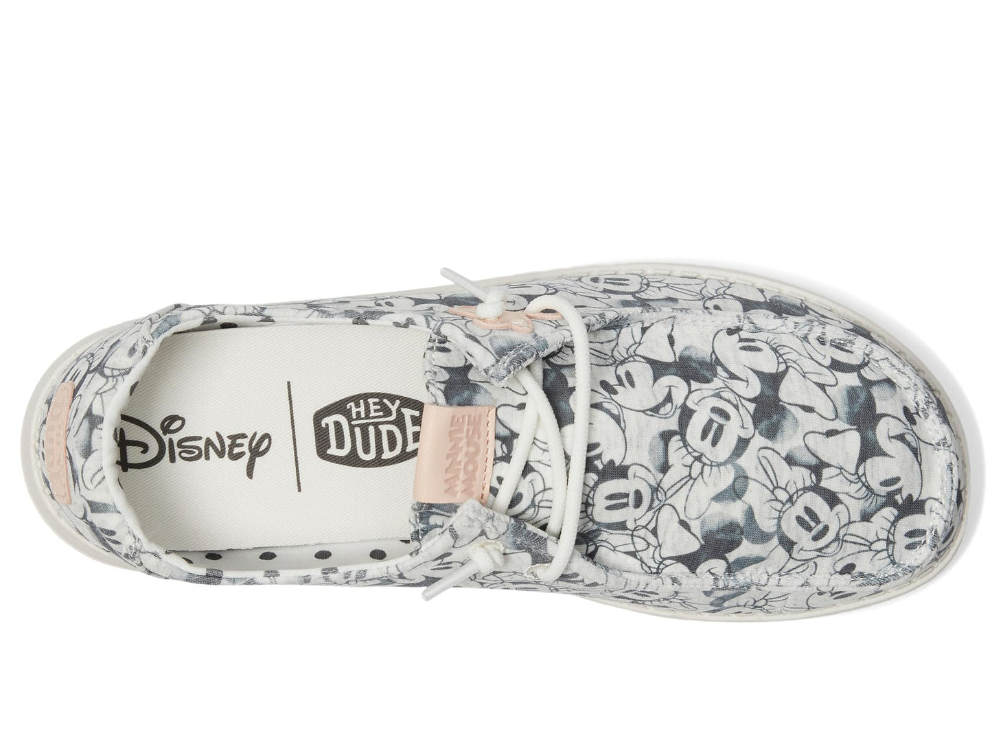 HEYDUDE Kids Women's Wendy Minnie Mouse Print (Toddler) Grey Multi 5 Toddler Medium