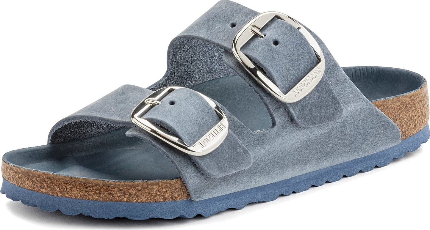Oiled Leather Arizona Big Buckle Dusty Blue Birkenstock