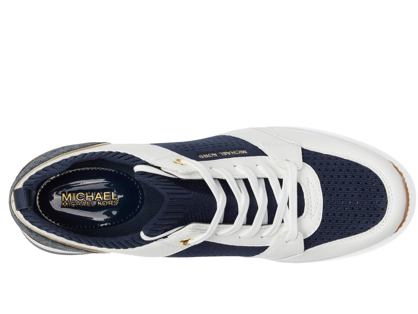 Michael Kors Georgie Knit Trainer Navy 7 M