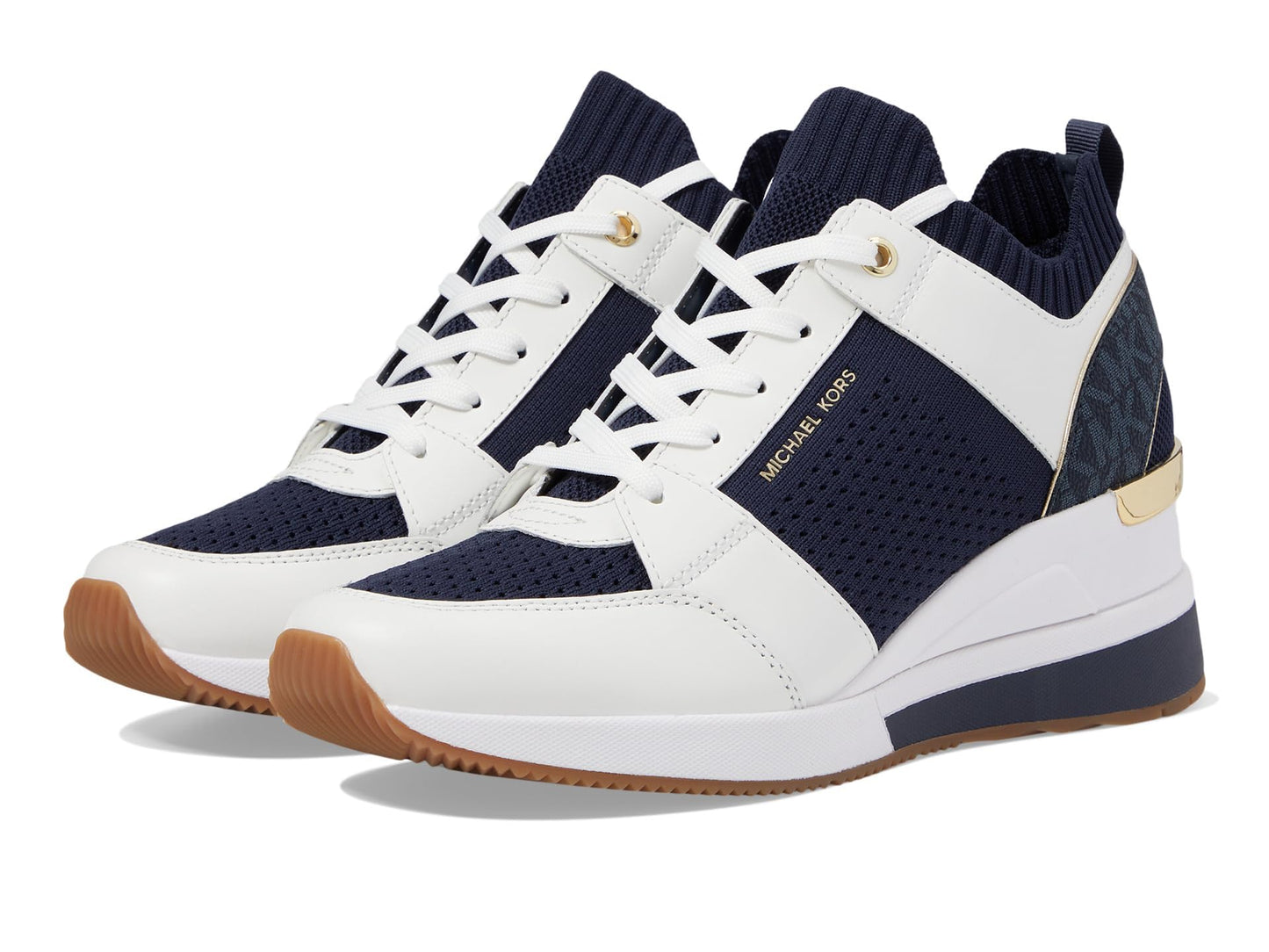 Michael Kors Georgie Knit Trainer Navy 7 M