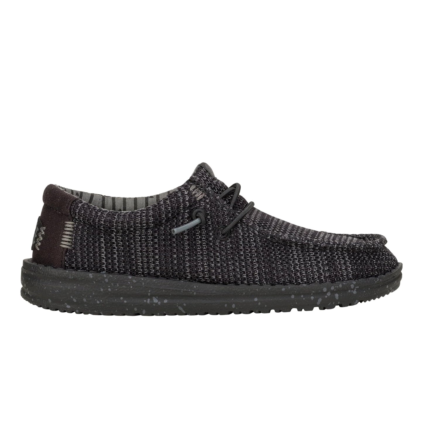 HEYDUDE Boy's Toddler Wally Stretch Sox Slip On Shoe, Black/Black Size 8 | Lightweight Easy On Casual Shoe