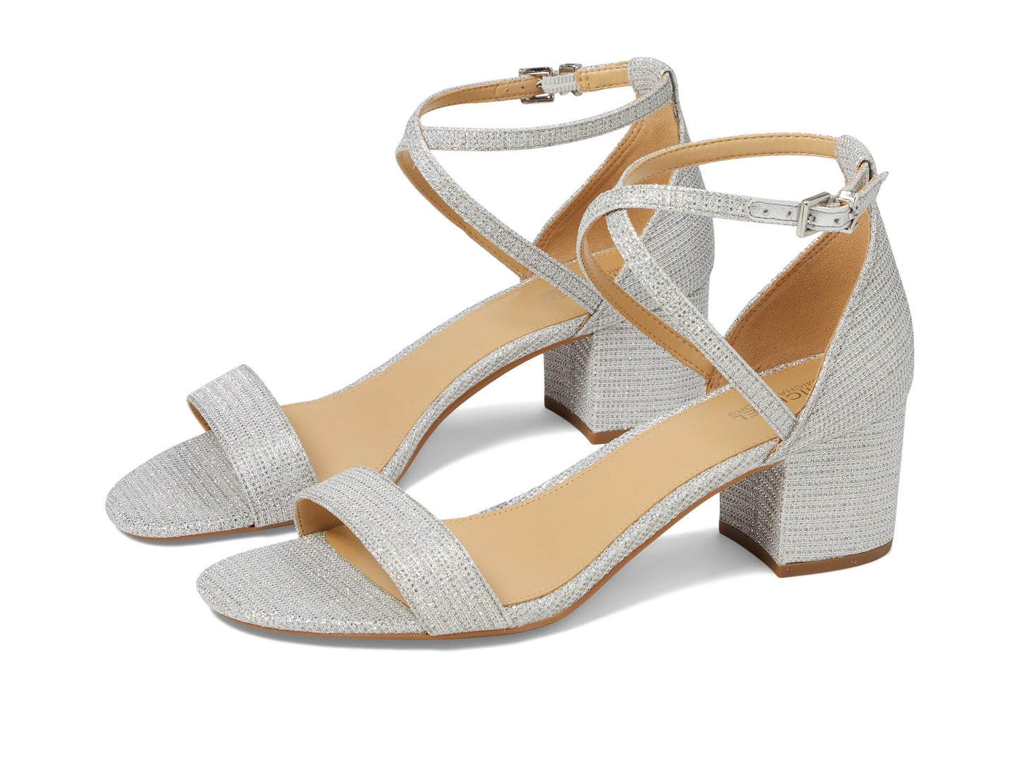 Michael Kors Women's Serena Flex Sandal, Silver/Glitter, 10