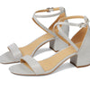Michael Kors Women's Serena Flex Sandal, Silver/Glitter, 6.5