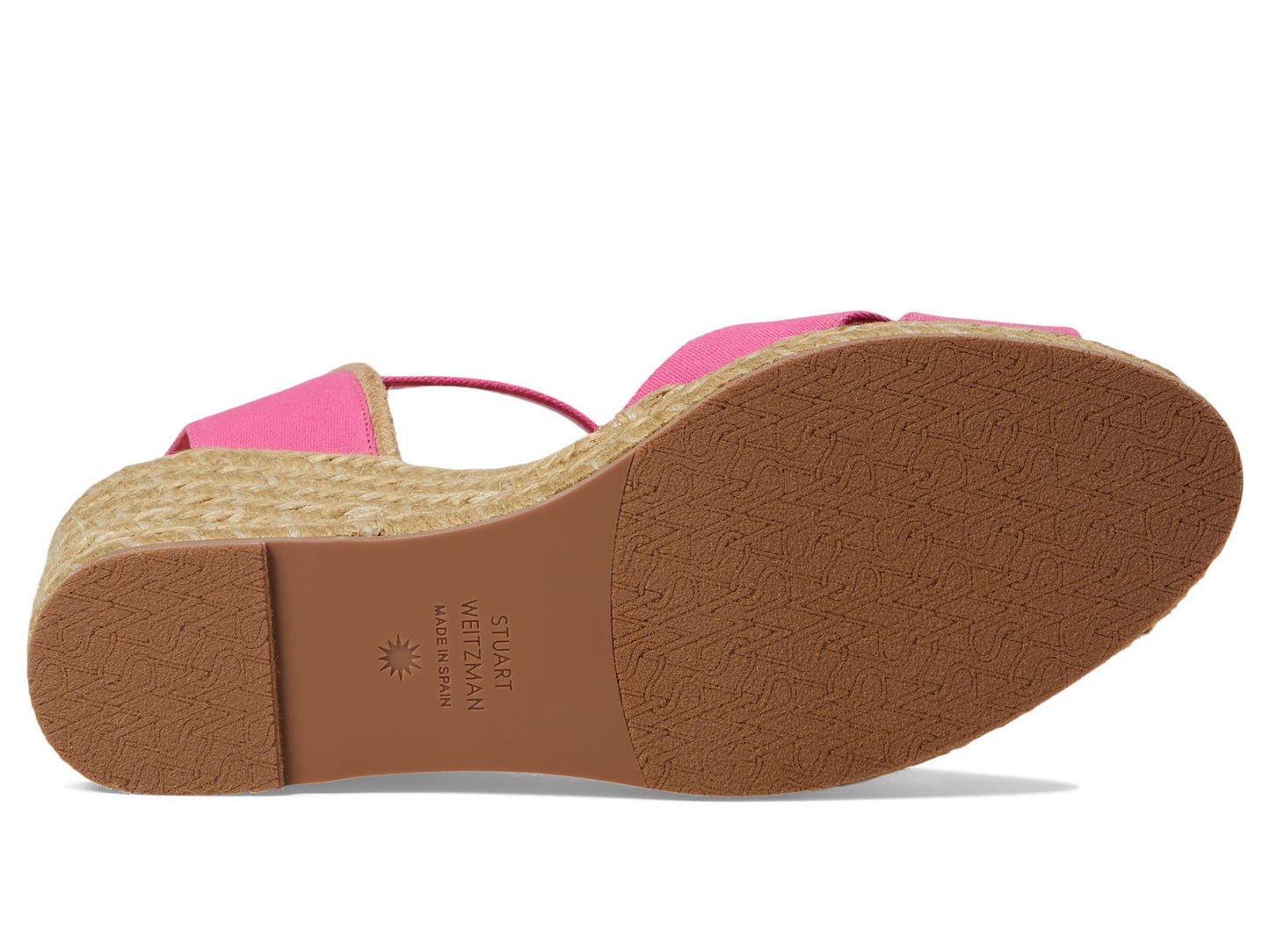 Stuart Weitzman Mirela II Espadrille Wedge Fuchsia/Natural 9.5 B