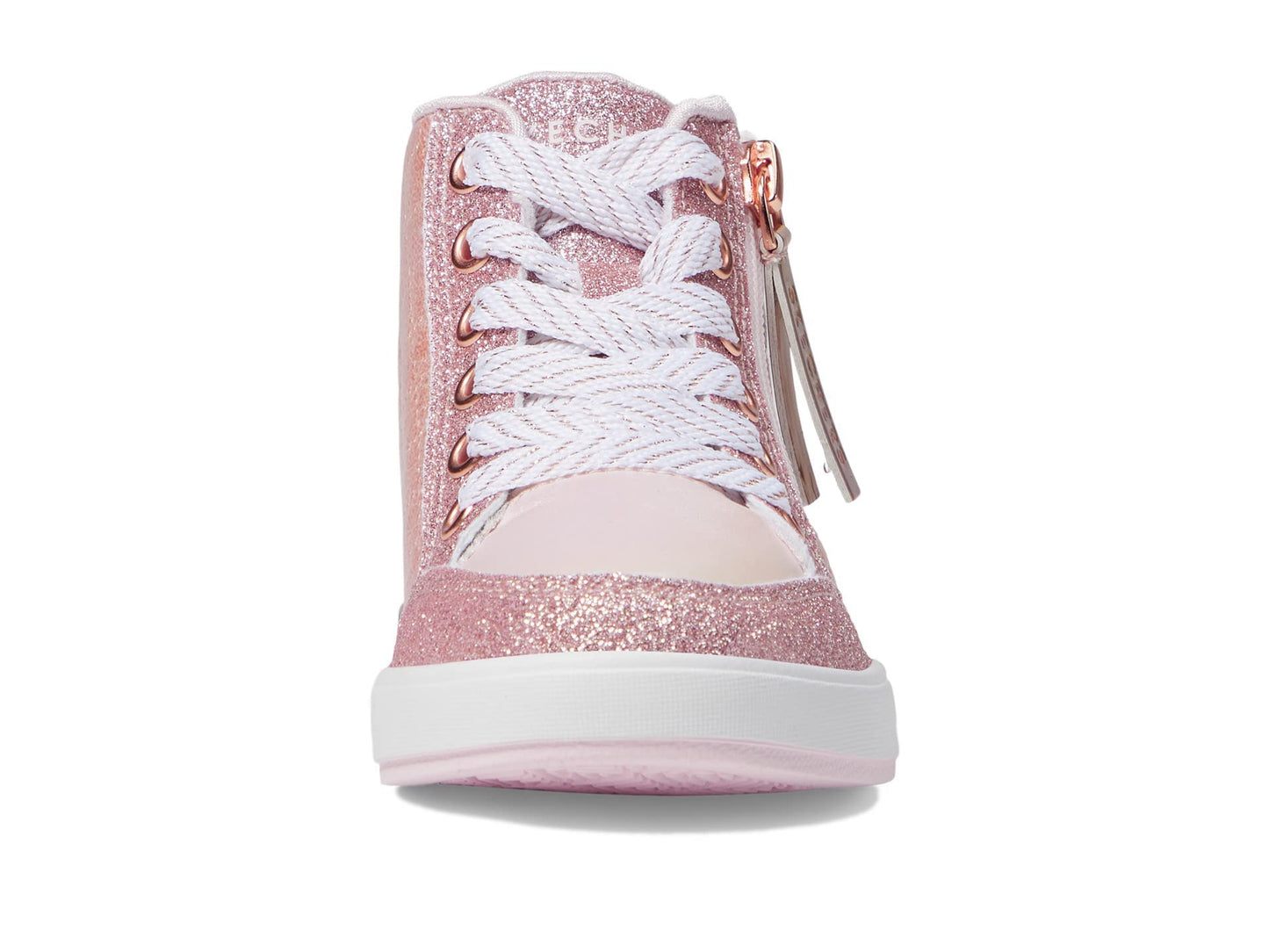 Skechers Kids Shoutouts - Glimmer Zip Sneaker, Rose Gold, 5.5 Big Kid