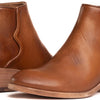 Frye Carson Piping Booties for Women Made from Soft Full-Grain Leather with Signature Western-Inspired Piping Detail and Supple Leather Lining – 4” Shaft Height, Caramel - Avalon - 6.5M