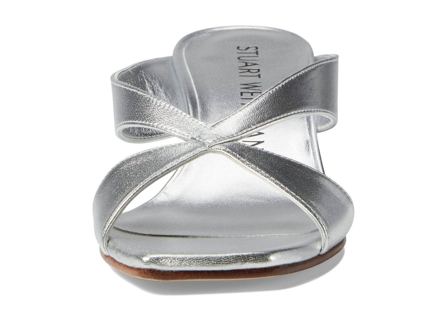 Stuart Weitzman Miami 50 Wedge Slide Silver 10.5 B