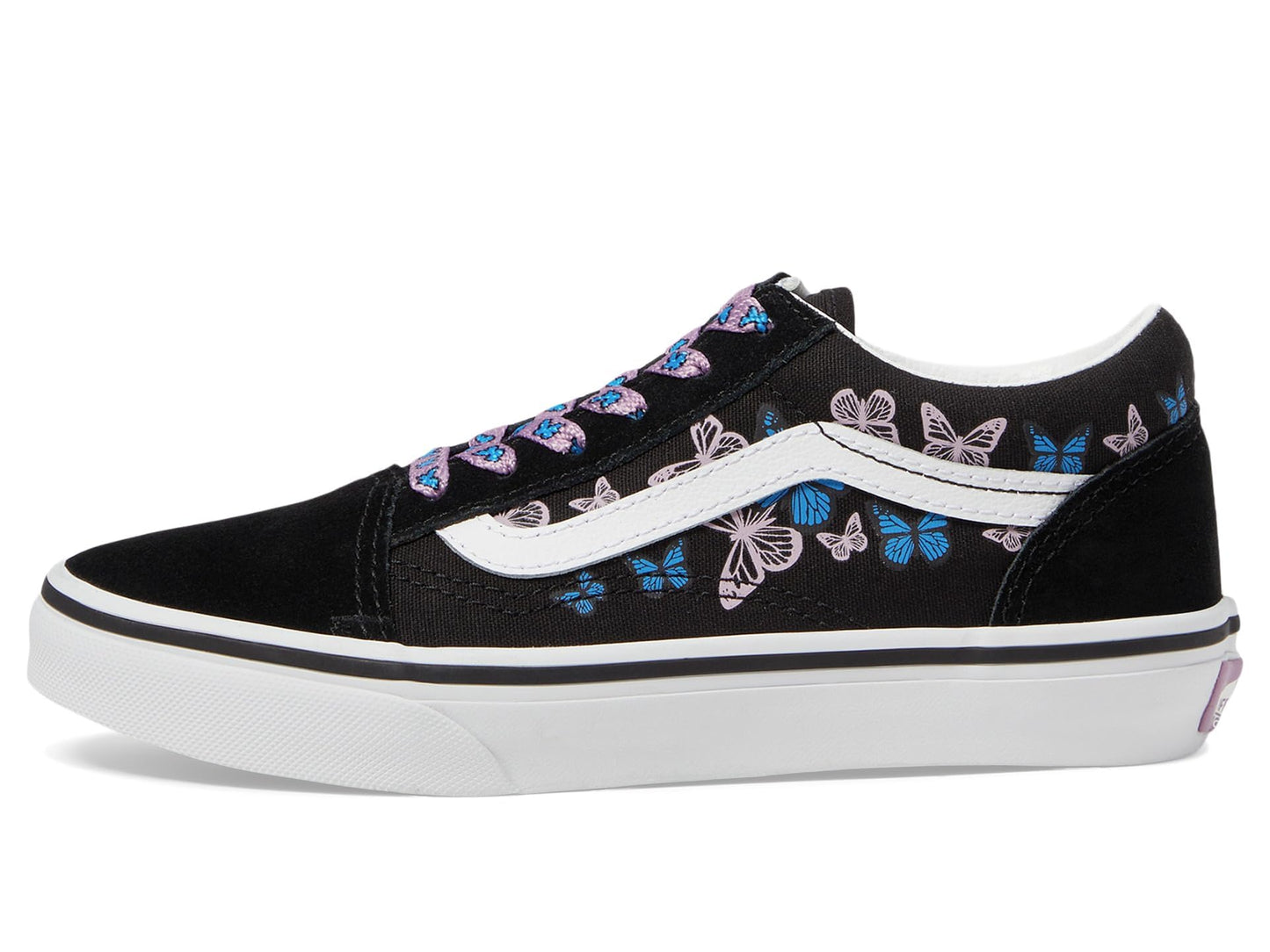 Vans Men's Kid Old Skool™ (Little Kid), Butterfly Kisses Black/Multi, 12 Medium